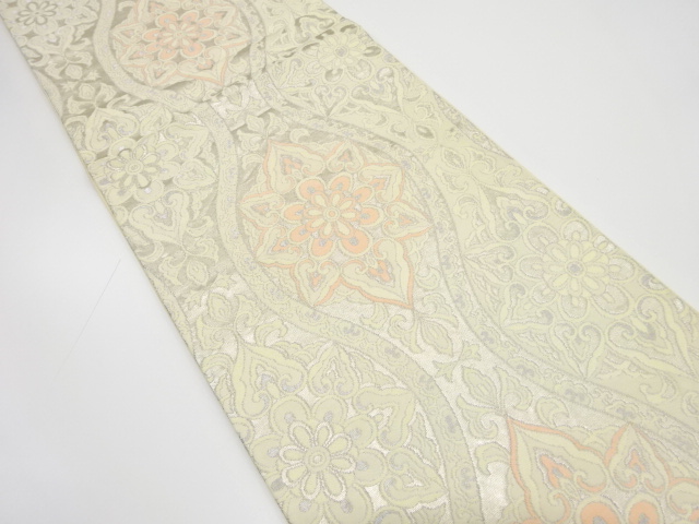 立涌に華紋織り出し　袋帯